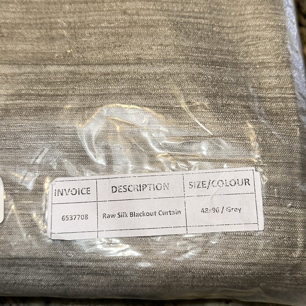 NWOT QUINCE 48x96 Raw Silk Room Darkening Curtain Grey 1 Panel Retail $120 (Q5) - Picture 8 of 8